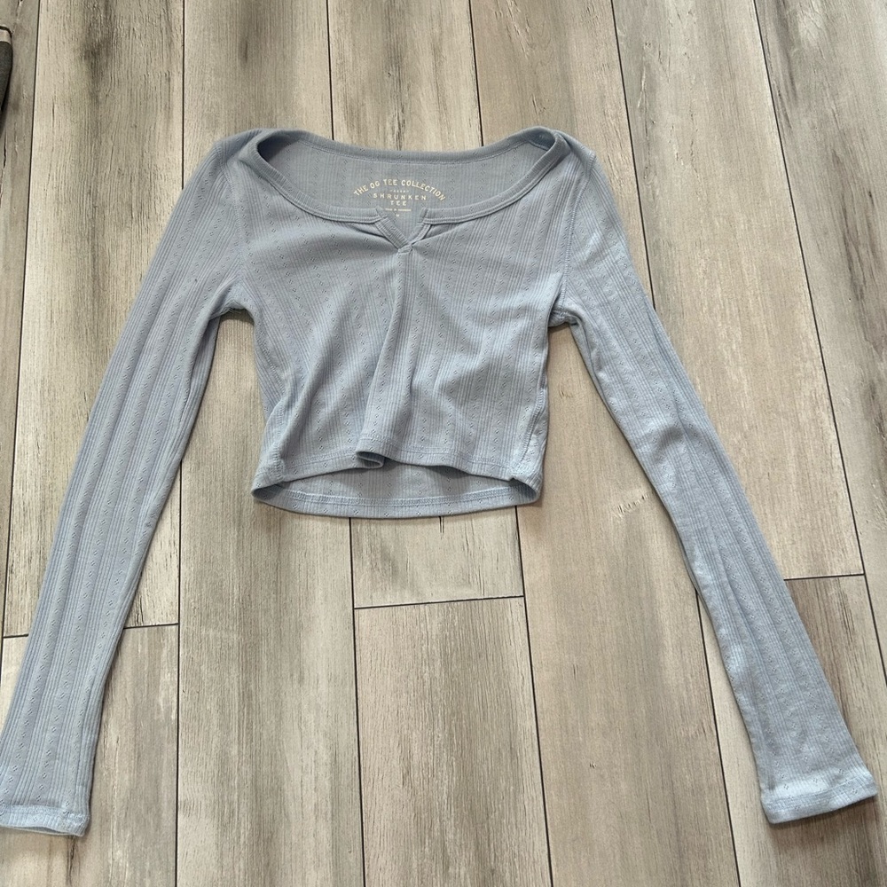 Light blue long sleeve shirt